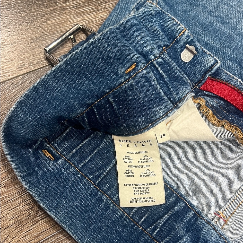 Alice + Olivia Jeans “Rosemary” High-Waisted Paperbag Belted Denim Shorts ❤️ - Picture 13 of 16
